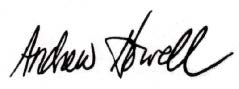 Signature of Andrew Howell, Election Commissioner