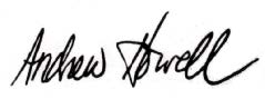 Signature of Andrew Howell